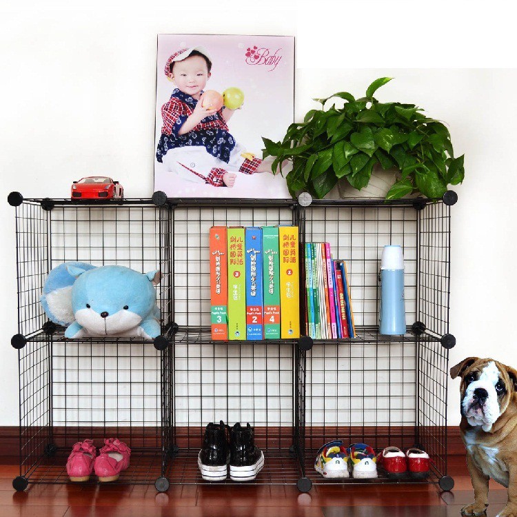 Tủ Ghép 6 Ô Tấm Lưới Đa Năng, Tấm Lưới Ghép Tủ Đa Năng 2 Màu (23 tấm 35x35)