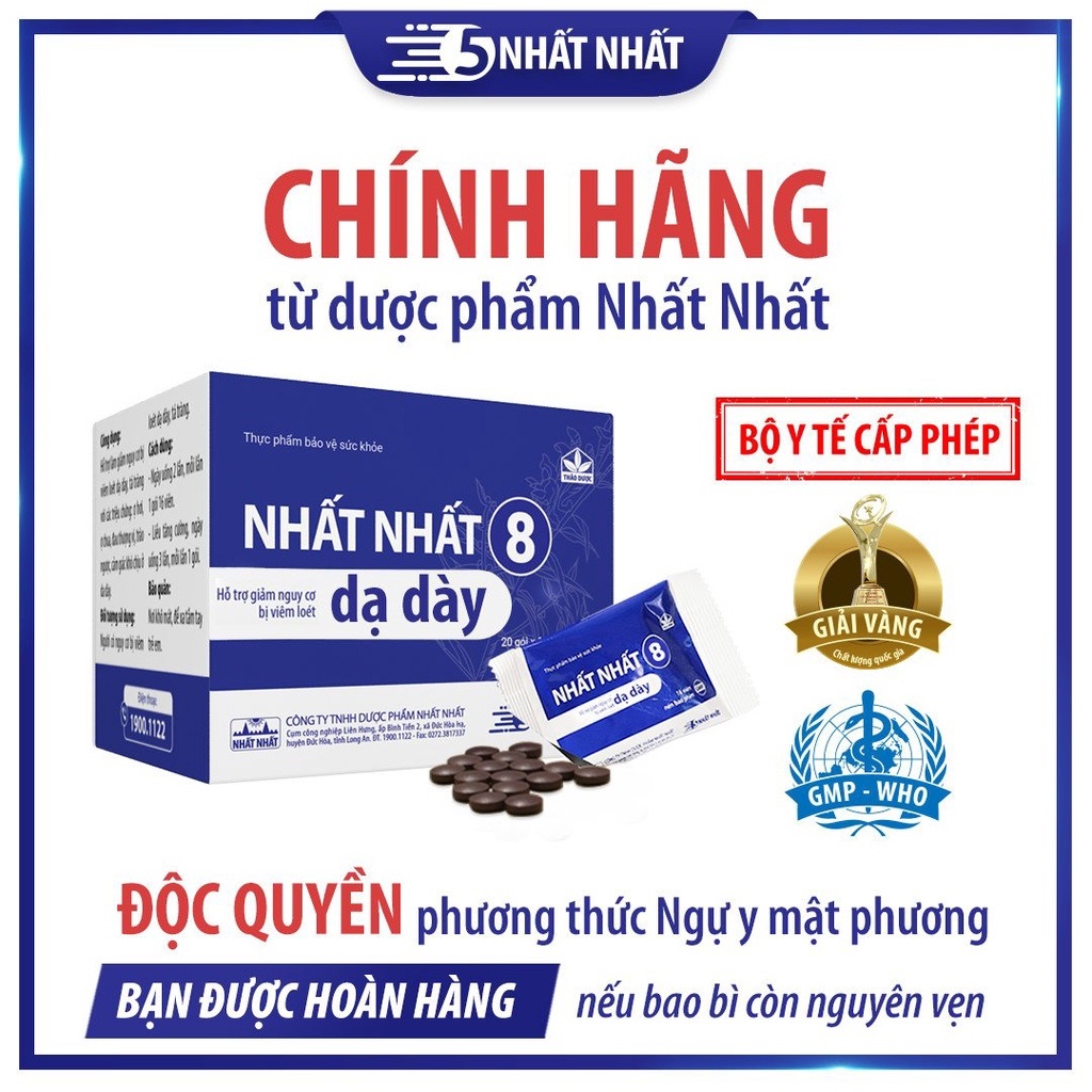 DẠ DÀY NHẤT NHẤT 8  HỘP 20 GÓI