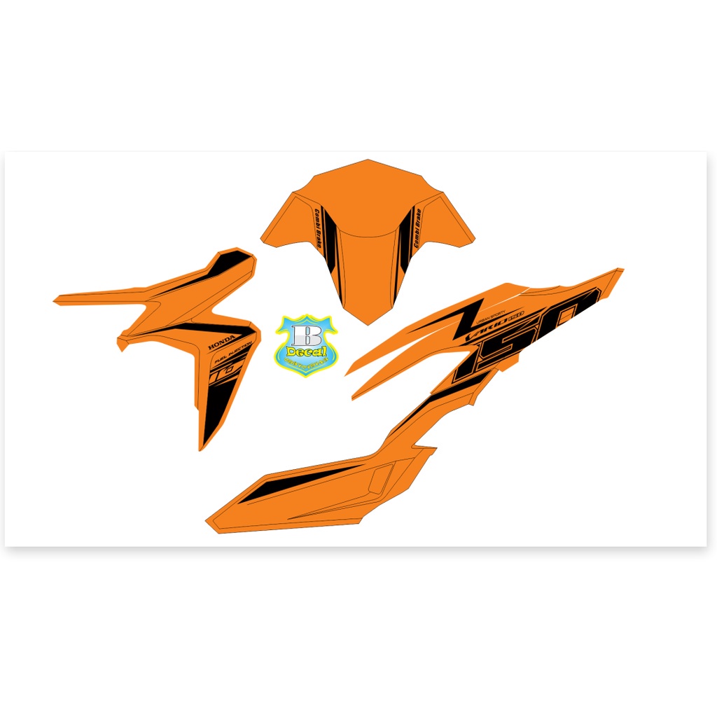 ( Quí khách vui lòng mang ra tiệm cho thợ dán ) Tem vario 150 in decal trong ( ko đen )