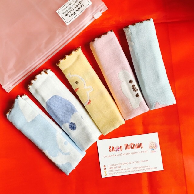 [bán lẻ]khăn mặt sợi tre 6 lớp LeeLee Kids 25x25cm hàng tốt giá rẻ