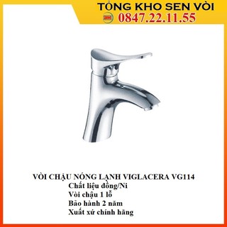 Vòi chậu lavabo nóng lạnh 1 lỗ Viglacera VG-114
