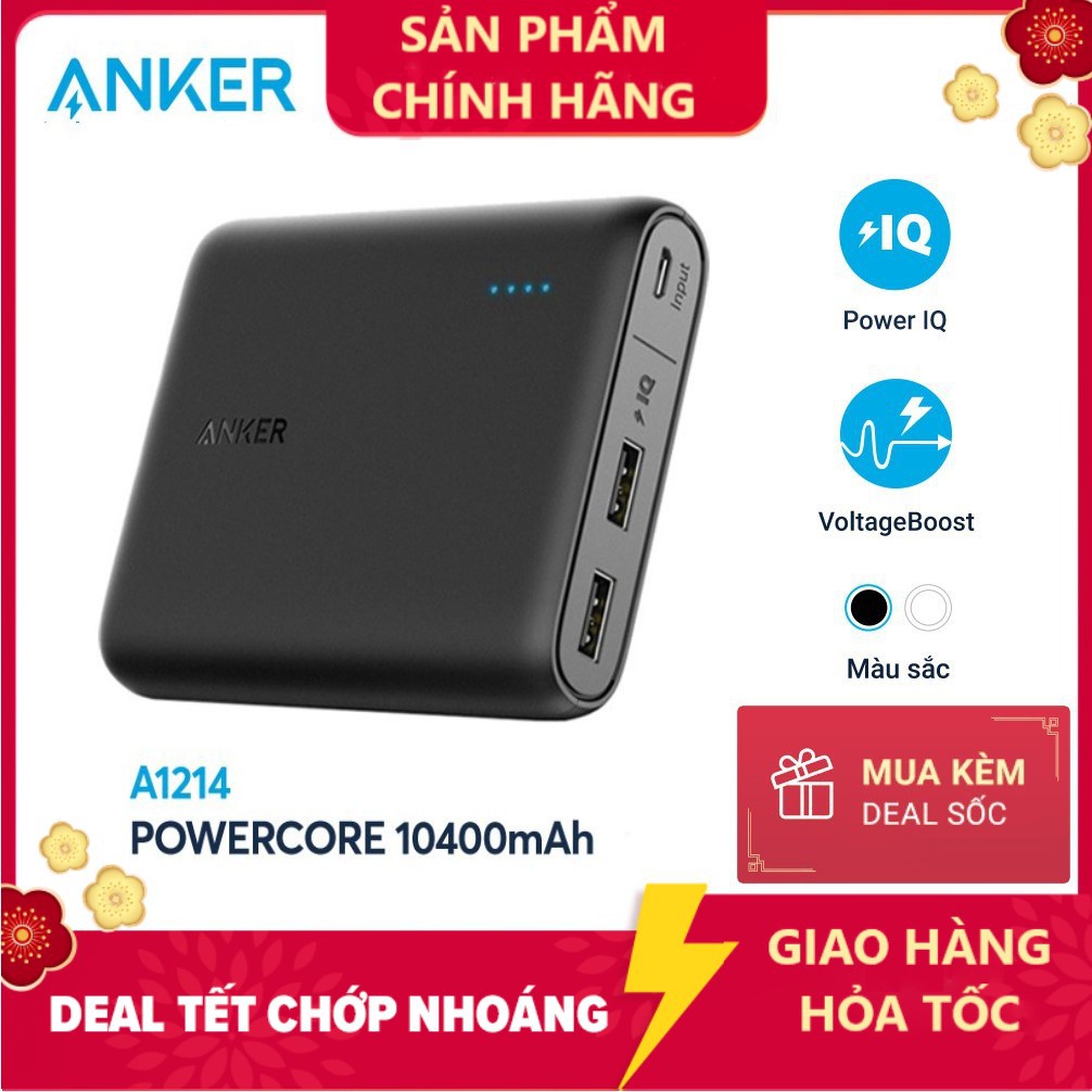 [ hot sale ] [ AnkerVN ] Pin sạc dự phòng ANKER PowerCore 10400mAh- Sạc dự phòng Anker A1214 - Hàng chính hãng - Bảo hàn