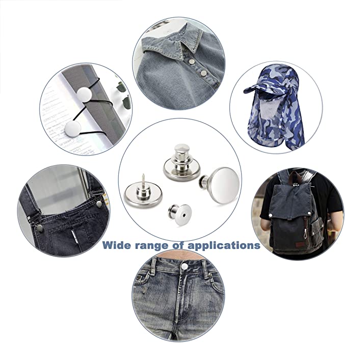 Bộ 4 Nút Quần Jean 17mm Thay Thế Tiện Lợi