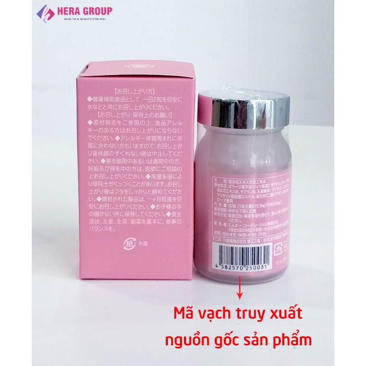 [Mẫu Mới 2020] Hebora Nhật Bản - Viên Uống Tỏa Hương Và Đẹp Da