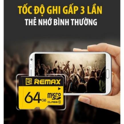 THẺ NHỚ SDHC REMAX 64GB 128GB chuyên dụng cho Camera IP và điện thoại (CLASS 10, UHS-1) - Bảo hành 01 năm