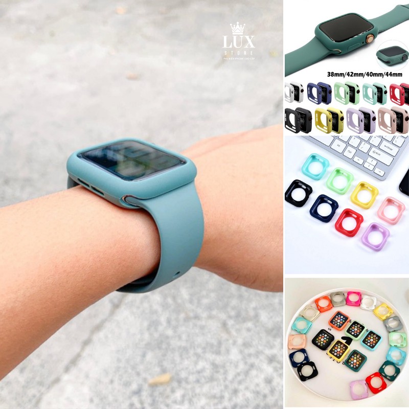 Ốp silicon full body AppIe Watch cho đồng hồ thông minh iWatch Series 1/2/3/4/5/6/SE size 38mm 40mm 42mm 44mm