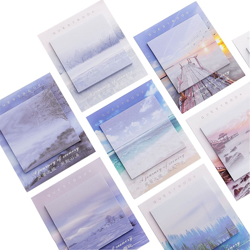 Giấy dán ghi chú hình phong cảnh độc đáo sáng tạo