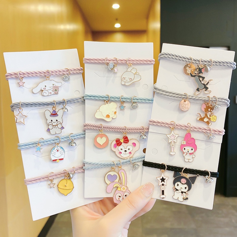 Set 2 vòng tay họa tiết hoạt hình phong cách Hàn Quốc đơn giản thời trang cho cặp đôi