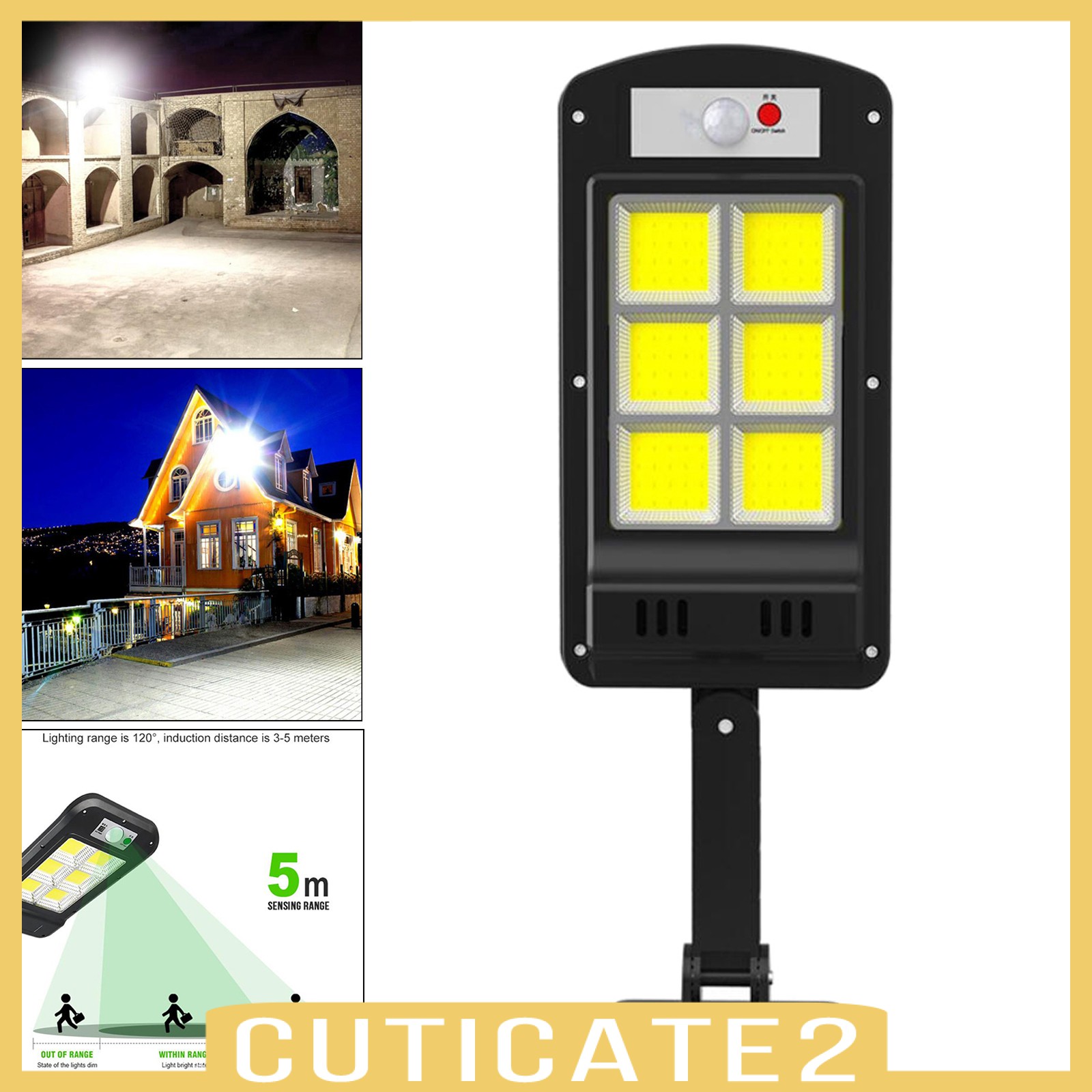 Bộ 2 Đèn Led Năng Lượng Mặt Trời Chống Thấm Nước Ip65 Cho Sân Vườn