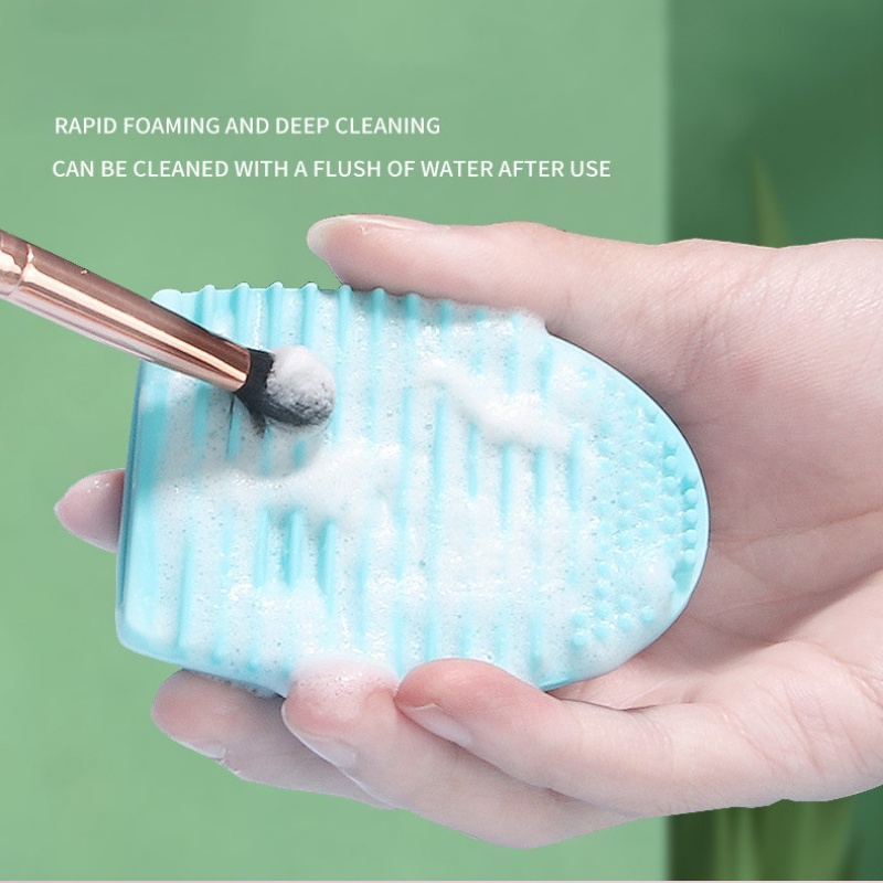 1 Miếng Silicon Mềm Vệ Sinh Cọ Trang Điểm Không Đau Dễ Sử Dụng