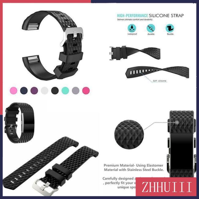 Set 3 Dây Đeo Silicon Cho Đồng Hồ Thông Minh Fitbit Charge 2