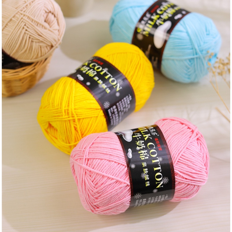 Len milk cotton 125g loại 1