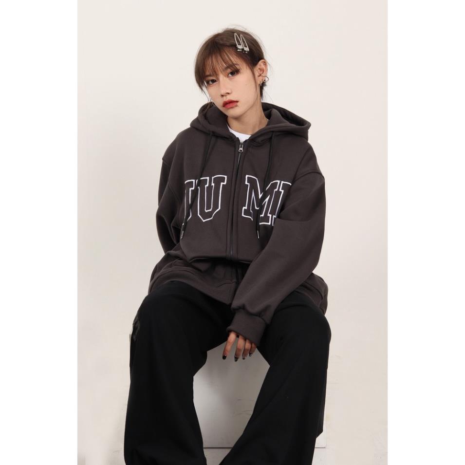 Áo khoác hoodie Jum chất nỉ cao cấp, From rộng unisex, mũ 2 lớp dày dặn, /hà shop thái nguyên