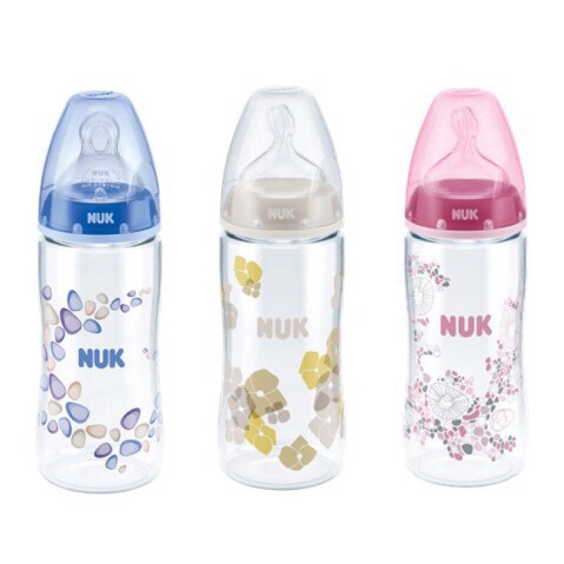 BÌNH SỮA NUK NHỰA PA NÚM TY SILICONE 300ML/150ML