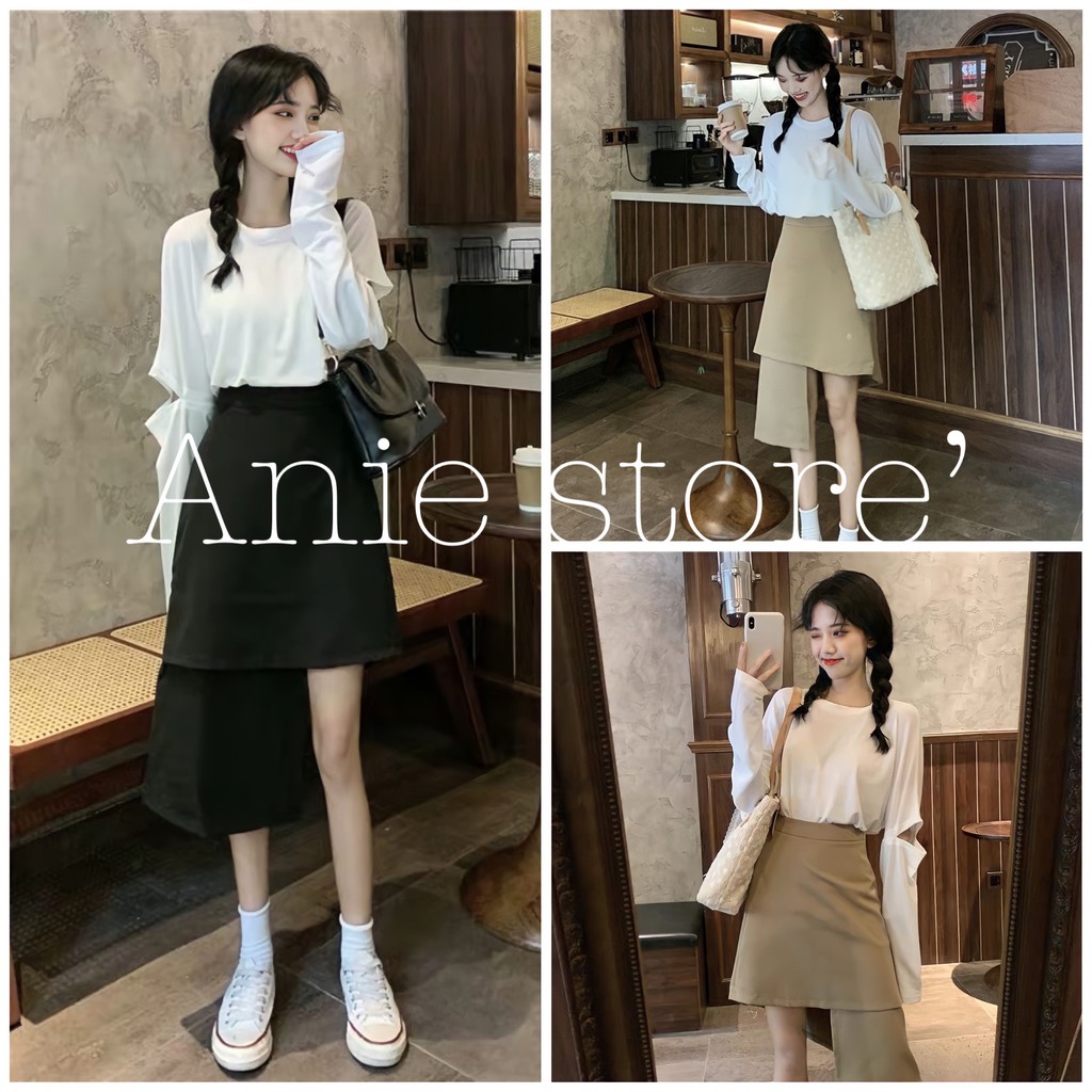 Chân Váy Umi Lệch Tầng 🦋FREESHIP🦋 Váy Nữ Dáng Hàn 2 Tà Cao Thấp | BigBuy360 - bigbuy360.vn