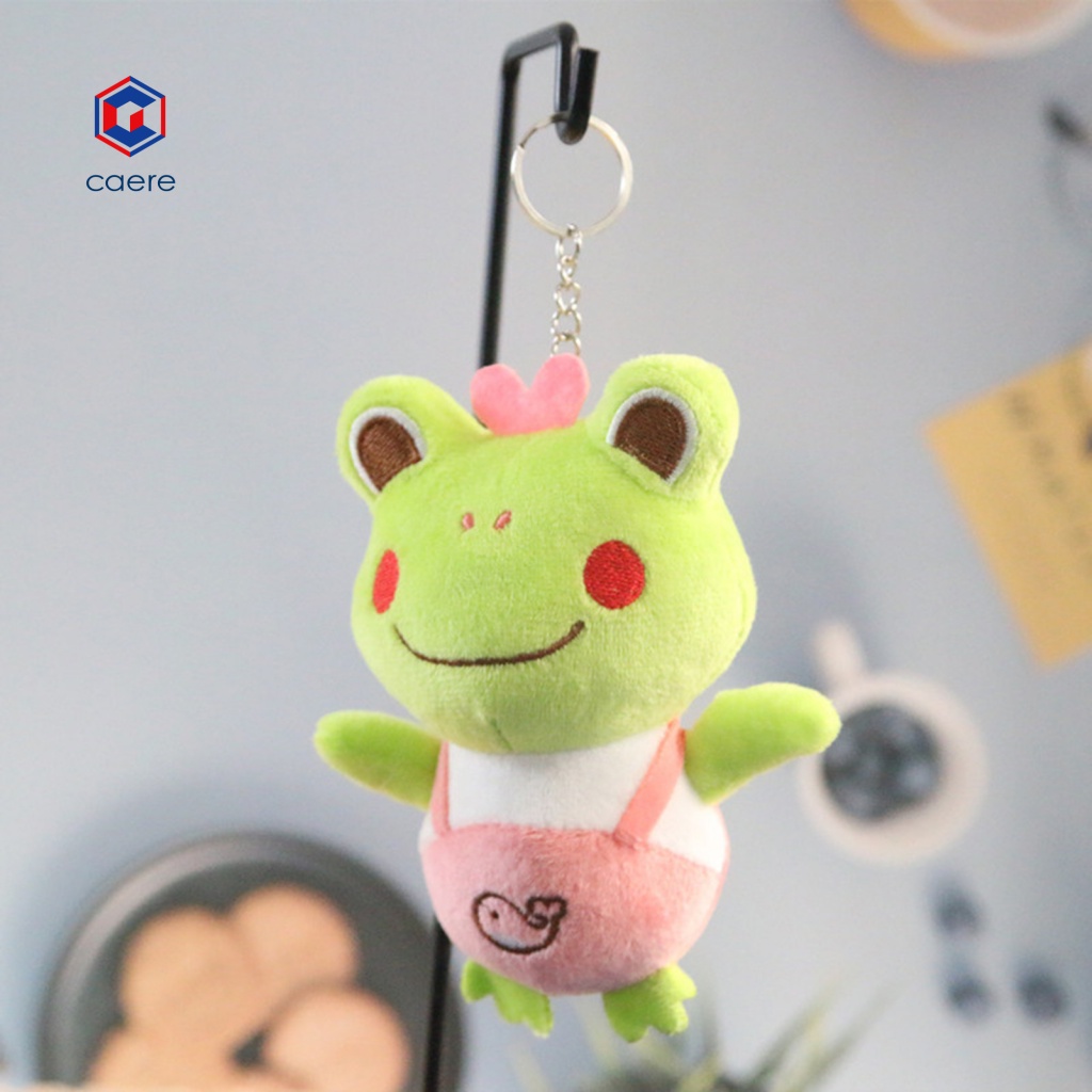 Cae| Móc Khóa Hình Ếch Xanh Nhồi Bông Thời Trang