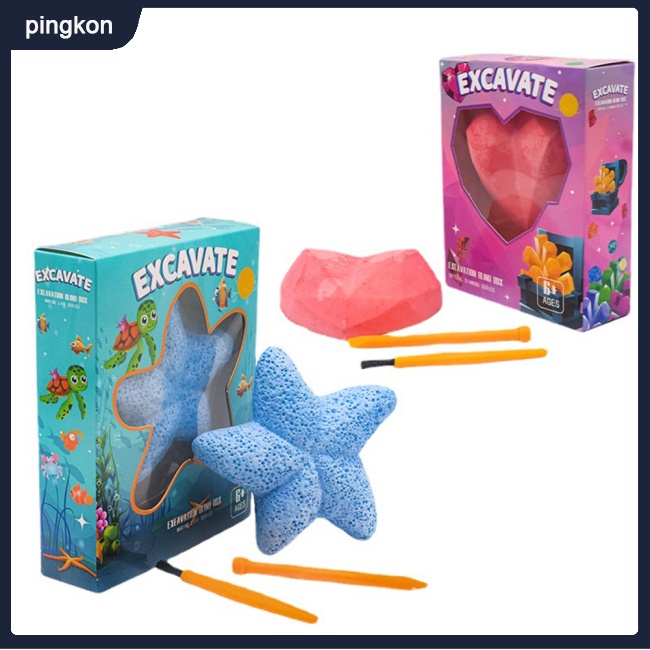 Tdg Bộ Đồ Chơi Đào Đá Quý Pha Lê Nàng Tiên Cá Sao Biển Trái Tim Vòm Khảo Cổ Giáo Dục Sớm