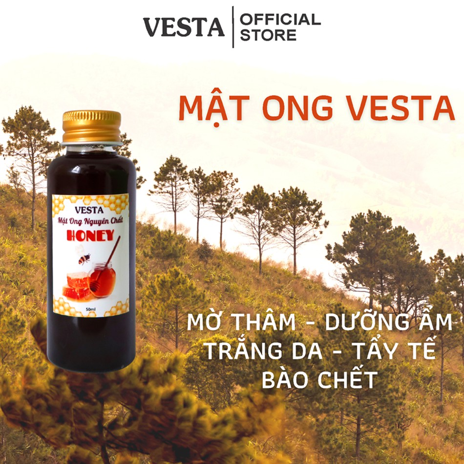 Mật Ong 🍯𝑭𝒓𝒆𝒆𝒔𝒉𝒊𝒑🍯 Mật Ong Hoa Cà Phê - Mật Ong Rừng Nguyên Chất Vesta 50ml