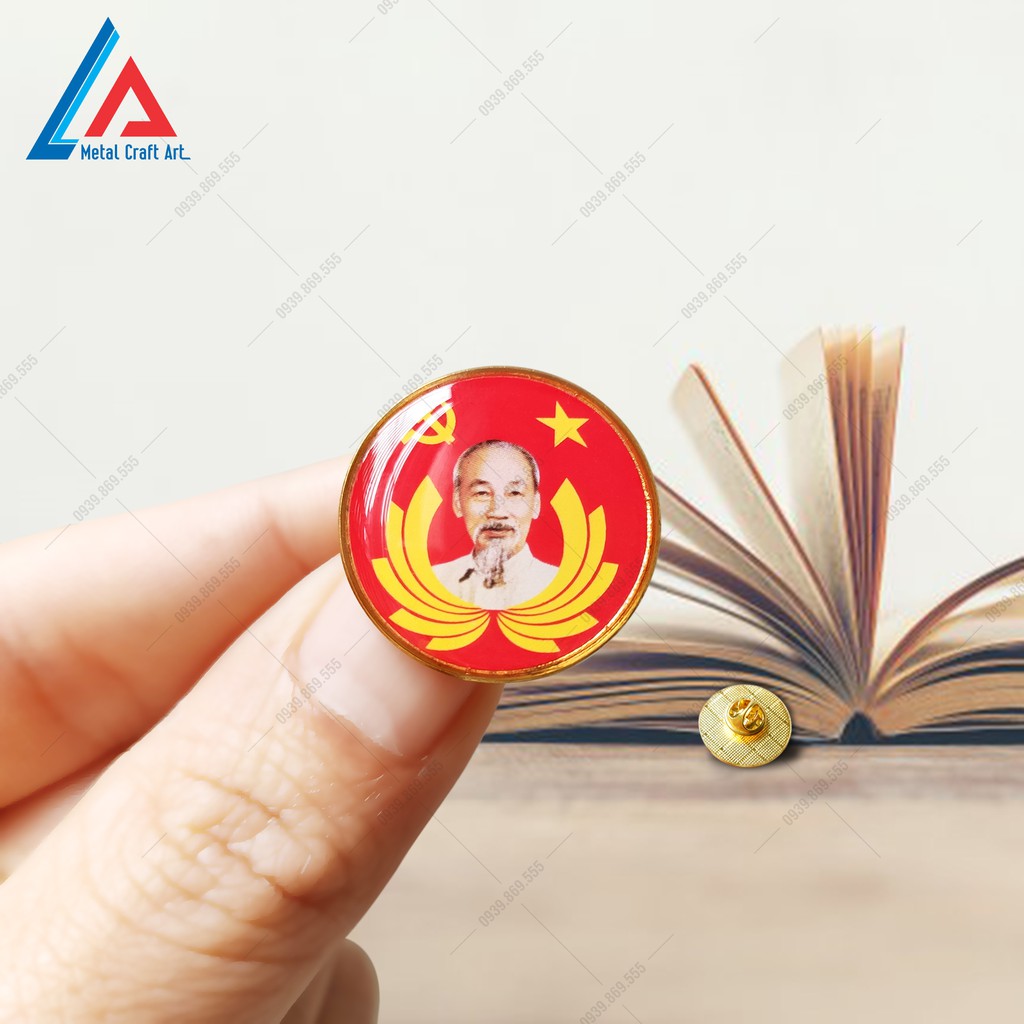 Huy hiệu cài áo in logo, nội dung theo yêu cầu