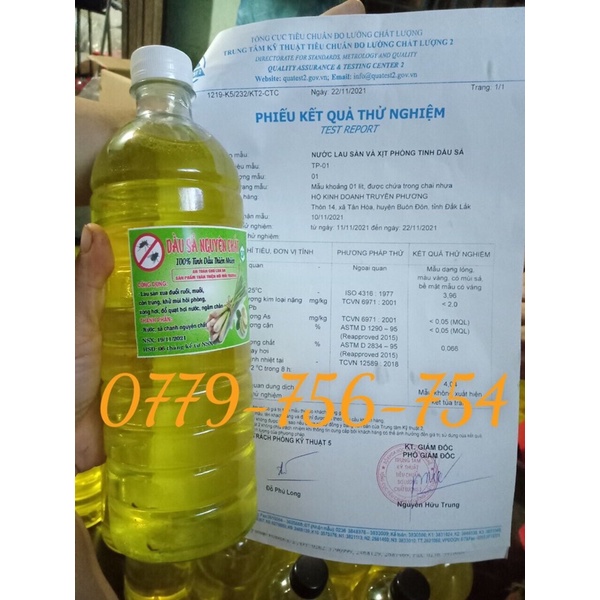 tinh dầu sả chanh nguyên chất 100 %