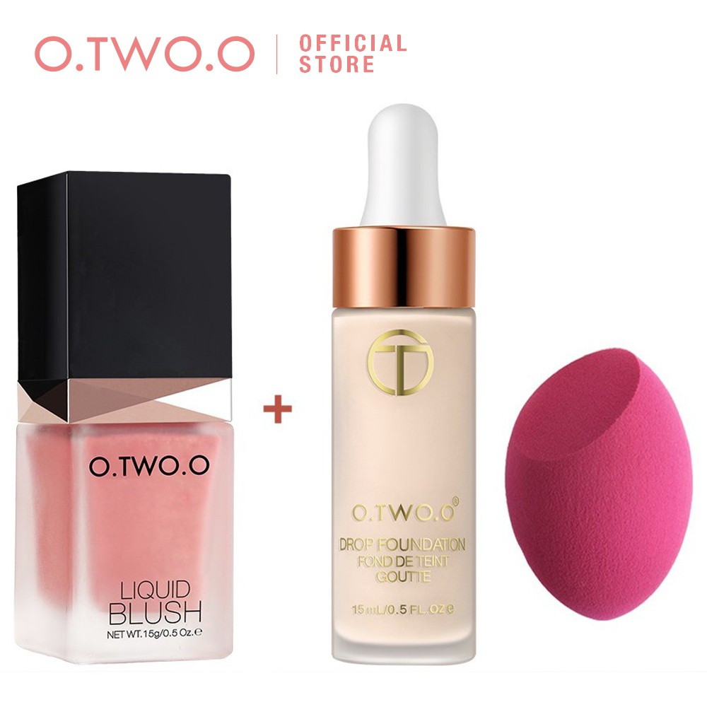 Set 3 Mỹ Phẩm O.TWO.O 199g Gồm Kem Má Hồng + Kem Nền + Mút Xốp Trang Điểm | BigBuy360 - bigbuy360.vn