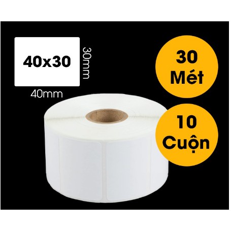 Giấy In Tem Trà Sữa, TRÀ CHANH 30x40mm  - Decal Nhiệt 40X30 ,37X30MM