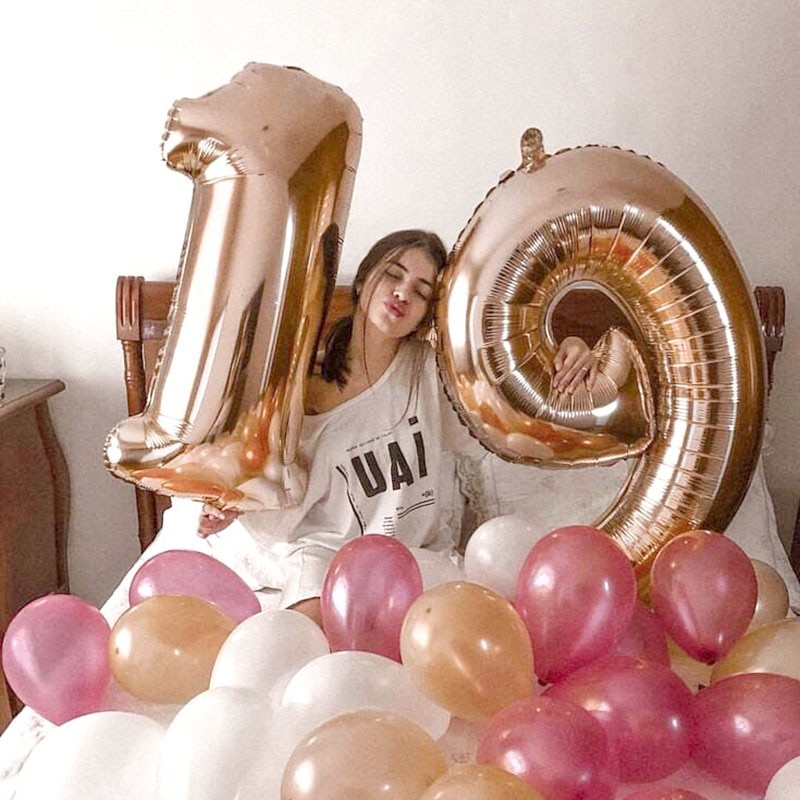 Bong Bóng Nhôm 32 Inch Hình Chữ Cái Dùng Trong Trang Trí Tiệc Sinh Nhật Và Giáng Sinh