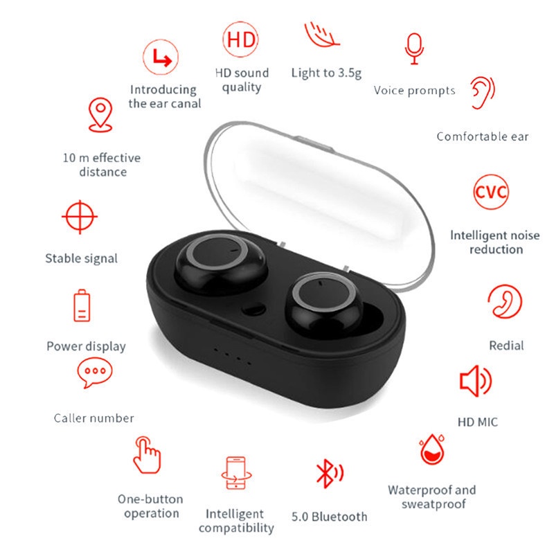 Tai nghe bluetooth không dây chống ồn y50, tai nghe bluetooth giá rẻ nhất