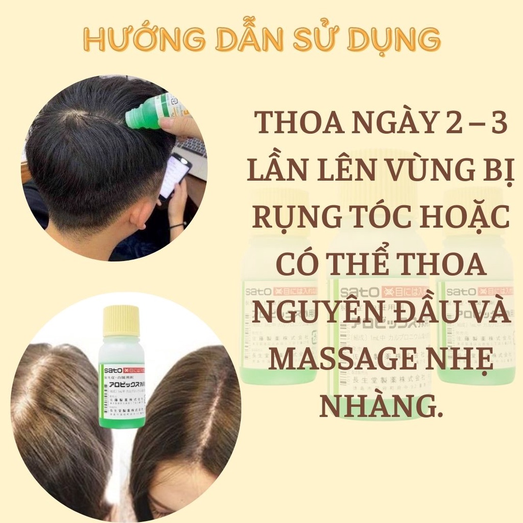 Tinh chất kích thích mọc tóc thảo dược Sato Nhật bản – 30ml (Ch.ính H.ãng)