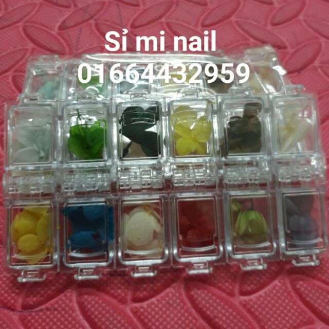 Hoa lụa hoa chùm hoa ẩn trang trí móng cực xinh cưc pro nail