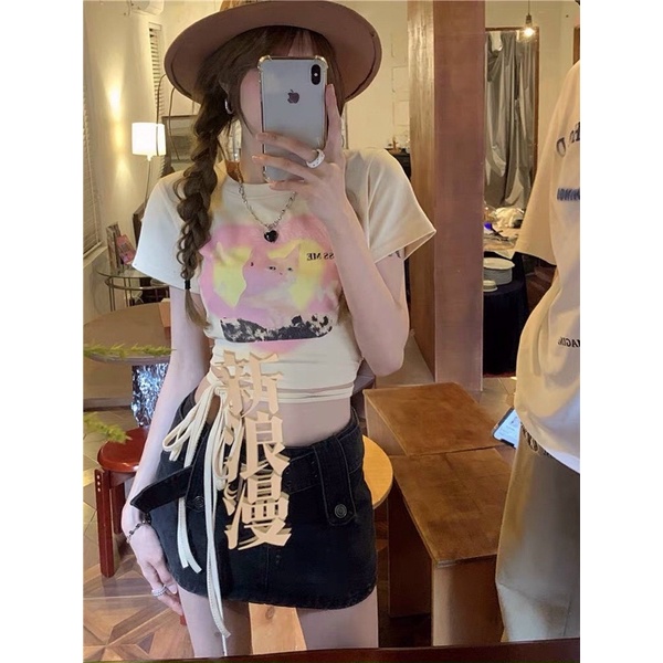 Áo thun croptop cột eo GB alohashop91