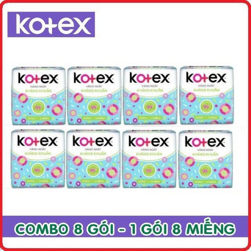 Lốc 8 gói Băng Vệ Sinh Kotex Hàng Ngày