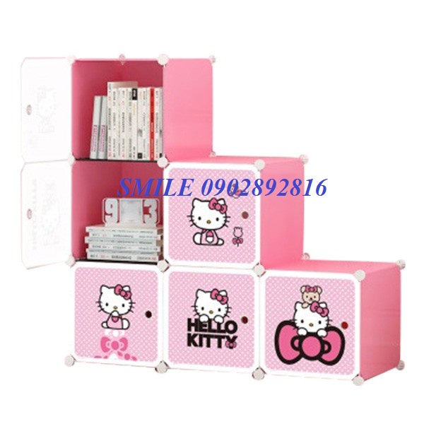 {MẪU HOT} TỦ NHỰA LẮP GHÉP THÔNG MINH 6 Ô HÌNH BẬC THANG, ĐẸP MẮT