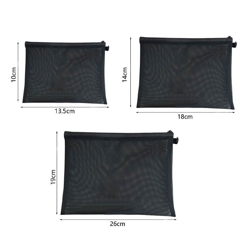 Túi Lưới Trong Suốt Đựng Mỹ Phẩm / Đồ Trang Điểm Có Khóa Kéo Tiện Dụng Cho Nữ