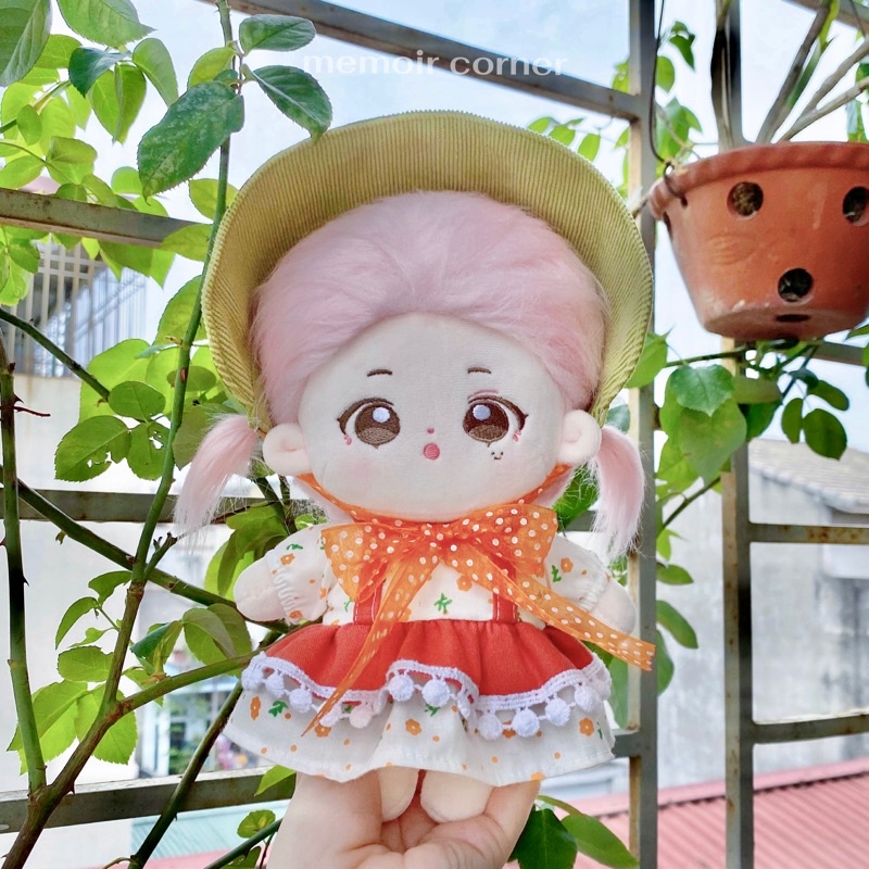 Outfit cho Doll 15cm 20cm - Set váy Little Garden