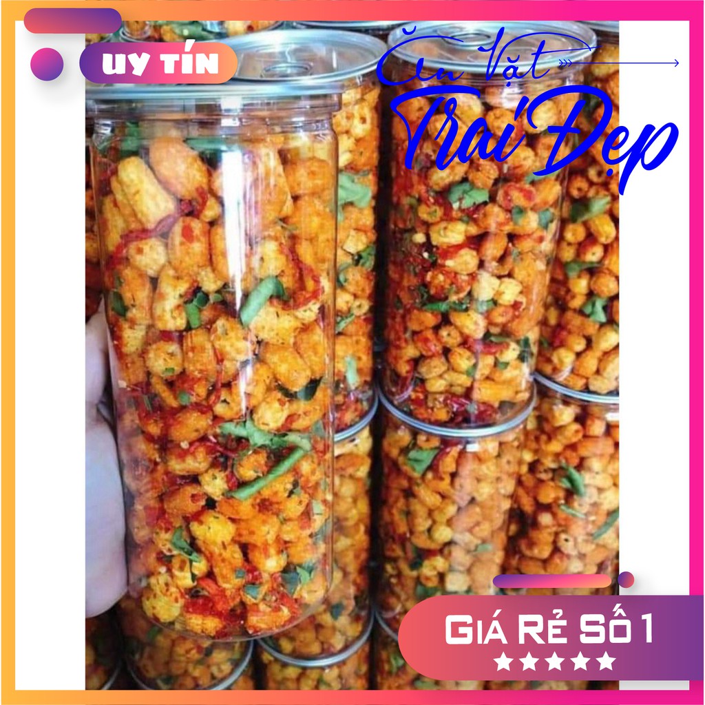 Nui Lắc Khô Bò Lá Chanh hủ Pet 300g - Trai Đẹp Snack