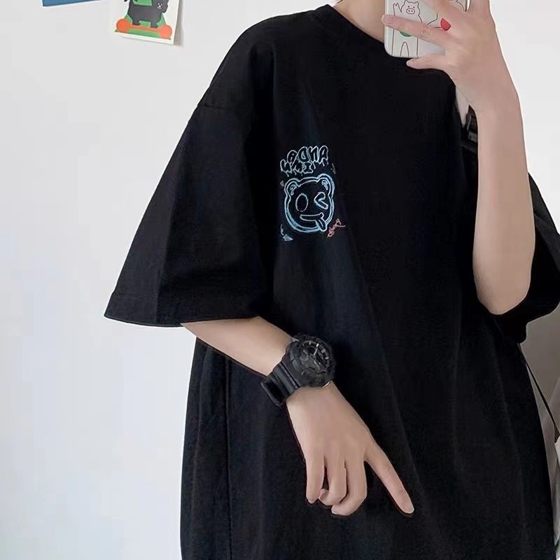 Áo thun tay lỡ nam nữ, áo phông unisex form rộng chất cotton mát mịn thấm hút mồ hôi hình pdr | BigBuy360 - bigbuy360.vn