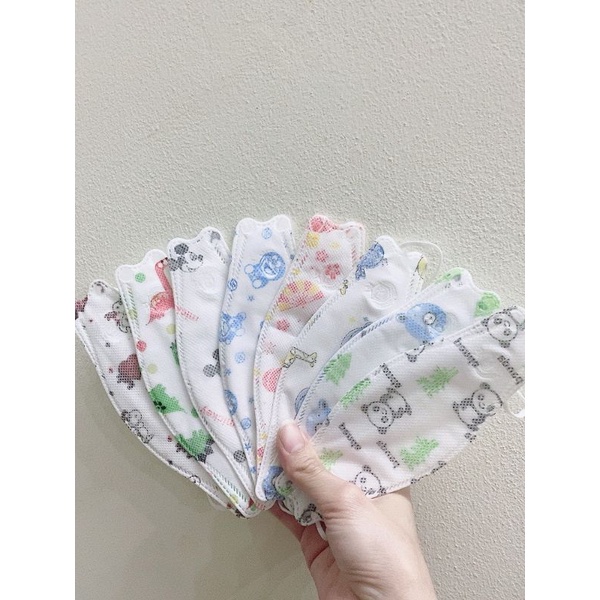 Rẻ vô địch 50 chiếc = 5 túi khẩu trang 4d kf94 cho bé 4-10 tuổi DK