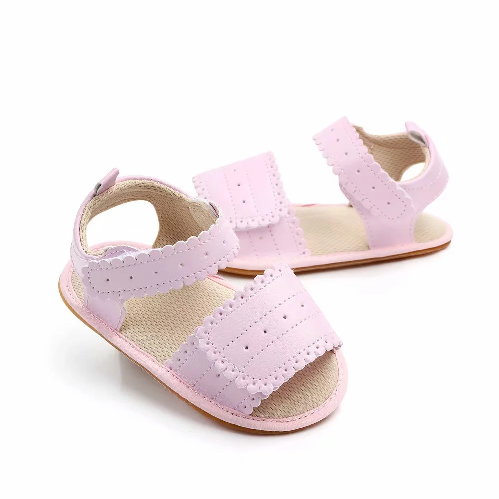 Giày Sandal Da Pu Đế Mềm Chống Trượt Cho Bé Gái