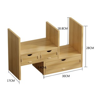 [ORDER] Kệ sách để bàn có ngăn kéo (3 ảnh thật ở cuối) (ib shop để có video lắp ráp)