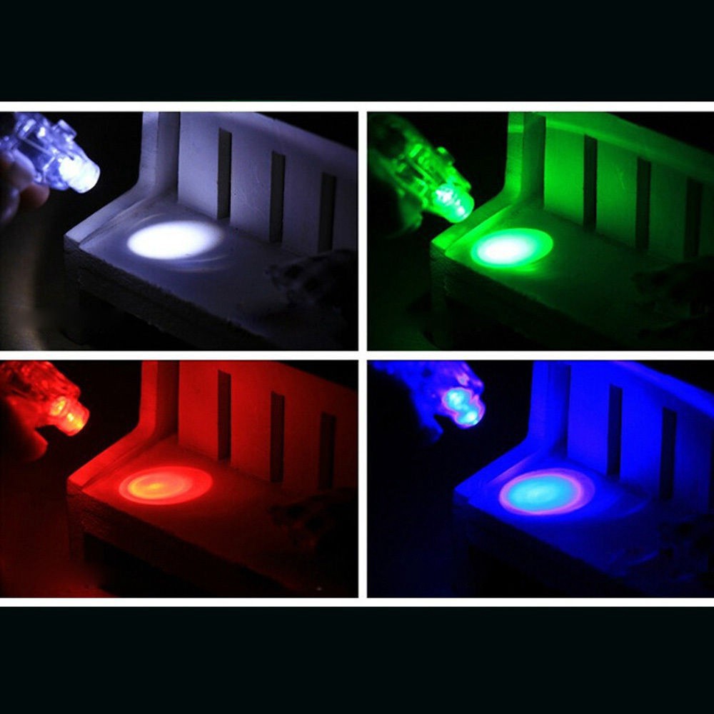 Ngón tay phát sáng Led Finger-Nhẫn Đeo Ngón Tay Có Đèn Led Phát Sáng Độc Đáo vòng đèn LED laser phát sáng gắn trên ngón