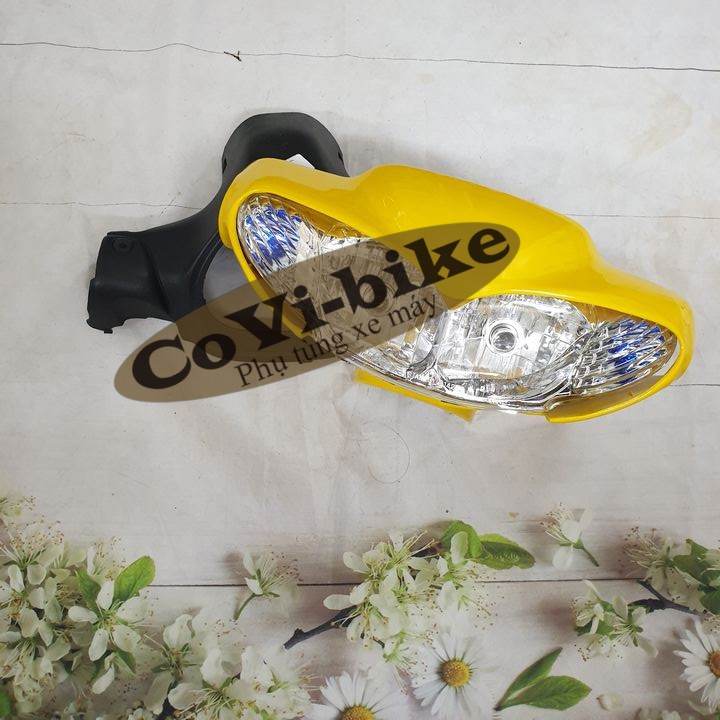 Combo ốp đầu xe JUPITER V Phanh Đĩa gồm 3 món: ốp đầu, gáy và pha đèn kèm bóng - JUPITER R
