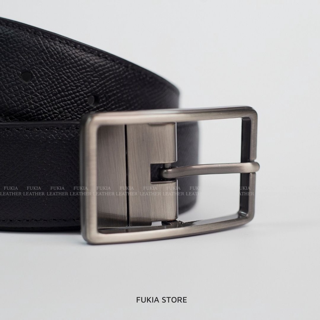 Dây lưng nam da thủ công Epsom khoá Kim cao cấp FUKIA VDL009