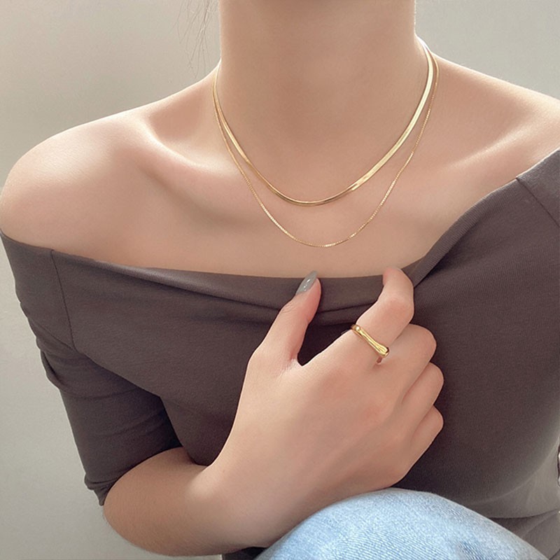 Vòng Cổ Choker Hai Lớp Phong Cách Thời Trang Hàn Quốc C61