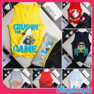 (25-50kg) Bộ ba lỗ bé trai size đại cotton xuất dư Gapkids