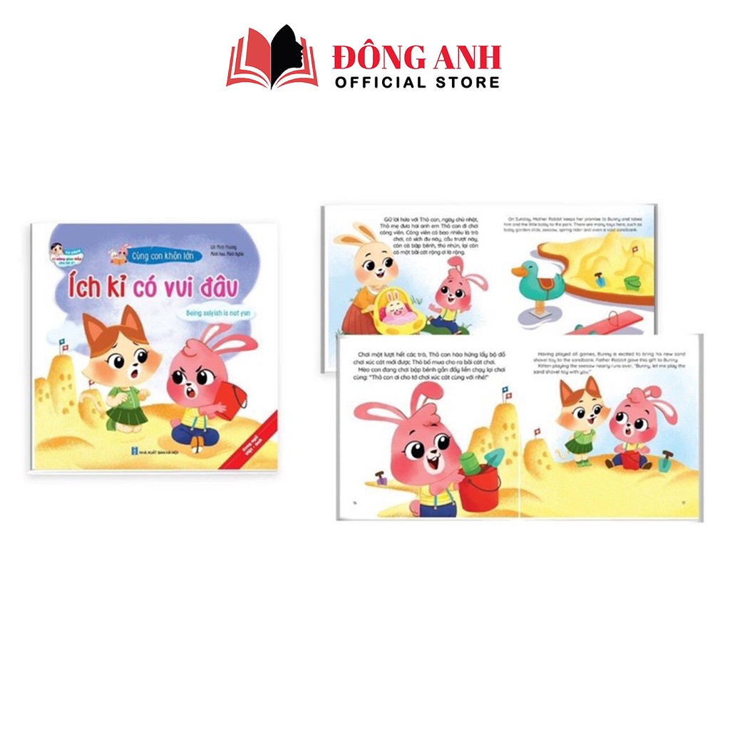 Sách - Combo 10 cuốn song ngữ Việt-Anh Kỹ năng giao tiếp Cùng Con Khôn Lớn dành cho bé từ 2 tuổi trở lên