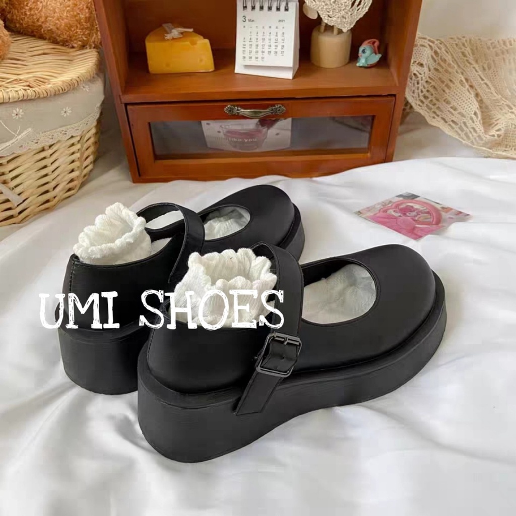 Giày Búp Bê Lolita 4 Cm Dây Chun Ôm Chân Phong Cách Hàn Quốc kiểu mới Retro hot xinh quai nhún ulzzang nhẹ nhàng đế bằng