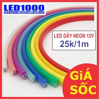 Led dây Neon 12V – Cuộn 10m Led khoảng cắt 2.5cm chuyên dùng uốn chữ logo quảng cáo