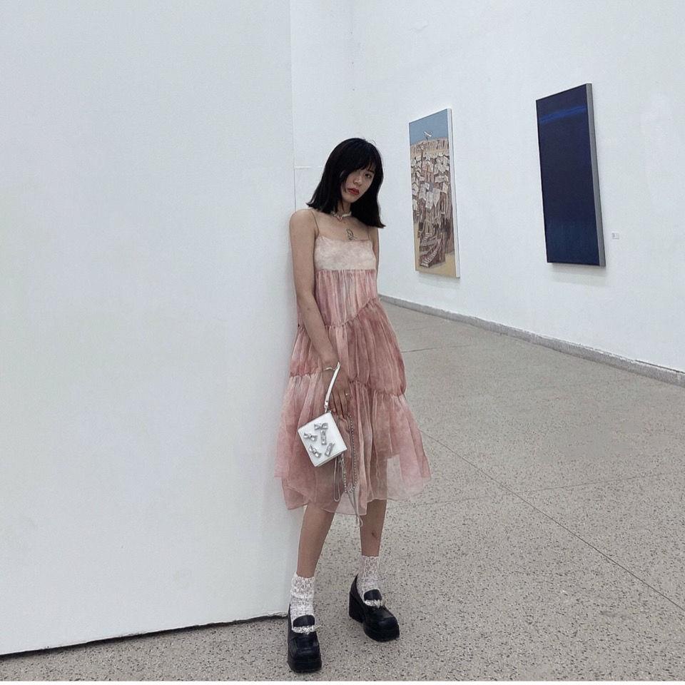 Happy/h Túi đeo chéo vai trang trí hình bướm màu đen và bạc thời trang mùa hè 15