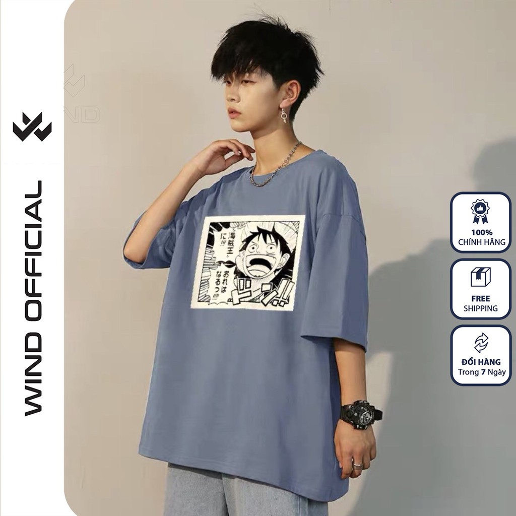 Áo thun tay lỡ WIND phông unisex form rộng Hải Tặc thời trang nam nữ oversize ulzzang